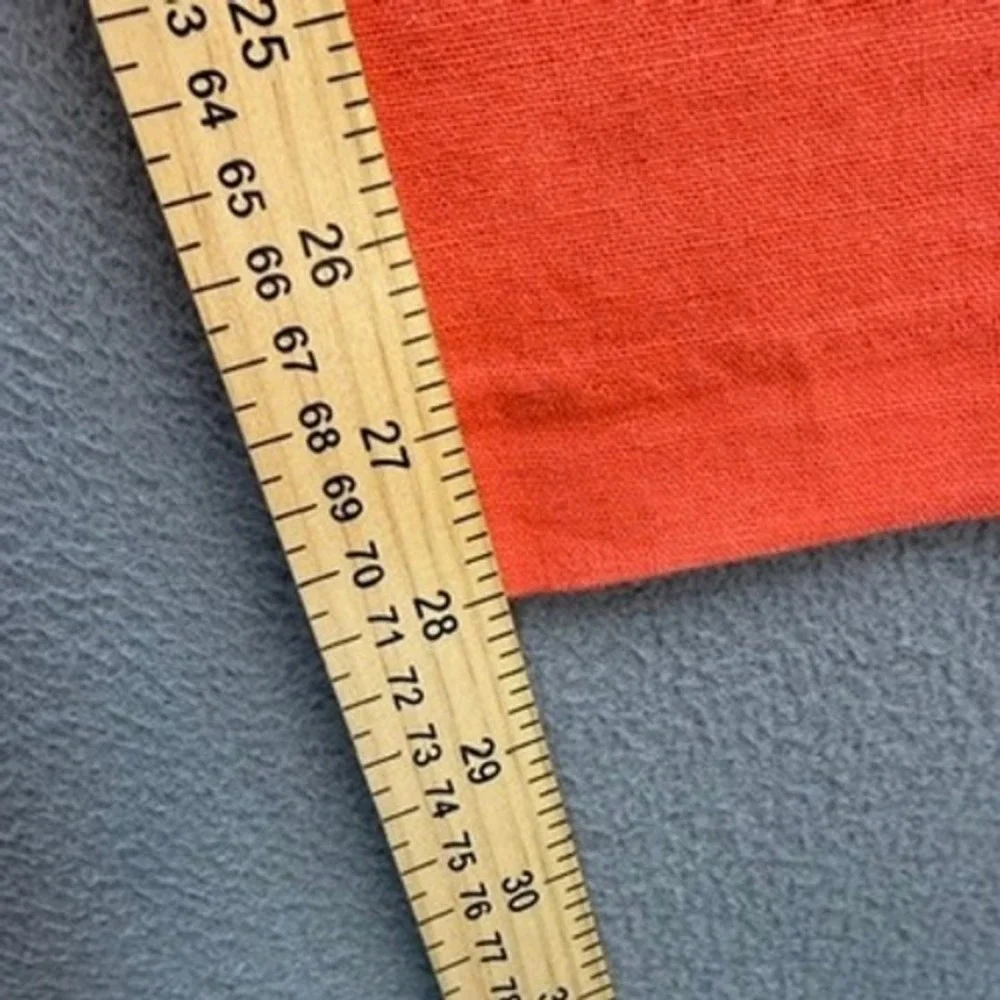 TRUST Pleated Linen Blend Trousers Relaxed Fit 34x32 (FIT 34x28) Orange Pants